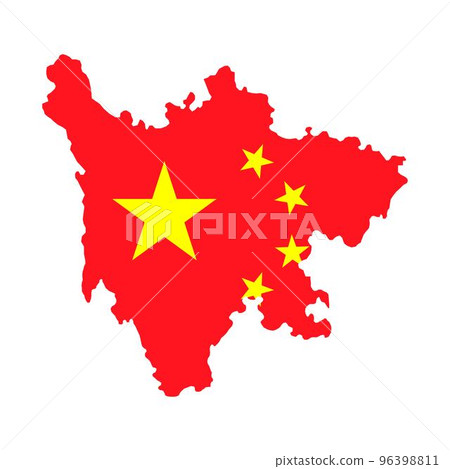 Sichuan Province map, administrative divisions of China. Vector illustration. Sichuan Province map, administrative divisions of China. Vector illustration. 96398811