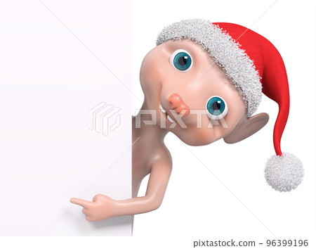 Christmas character cartoon mouse with poster 3d rendering Christmas character cartoon mouse with poster 3d rendering 96399196