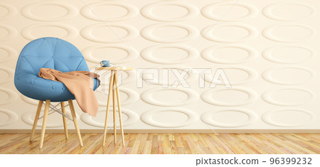 Interior of living room with armchair 3d rendering Interior of living room with armchair 3d rendering 96399232