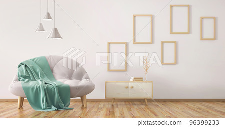 Interior design of modern living room with sofa 3d rendering 96399233