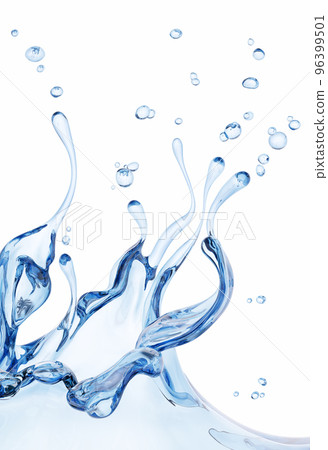 3d glass curve background with transparent blob shape splatter