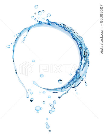 Splashing of water abstract background,3d rendering 96399507
