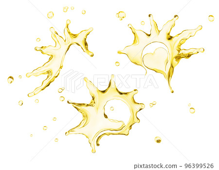 Splashing of oil, juice abstract background, 3d rendering 96399526