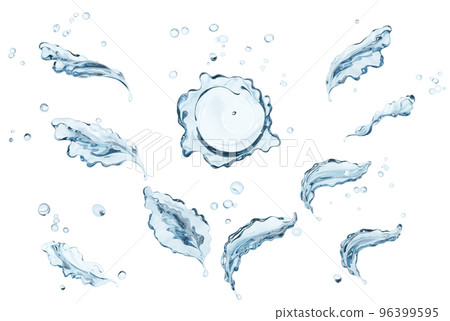 Splashing of water abstract background 3d rendering 96399595