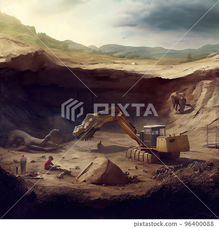 Archaeological excavations in which dinosaur remains are found Archaeological excavations in which dinosaur remains are found 96400088