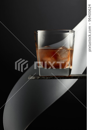 Whiskey with ice. Whiskey with ice. 96400624