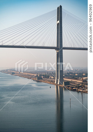Al Salam Peace Bridge in Egypt, Suez canal Al Salam Peace Bridge in Egypt, Suez canal 96402969