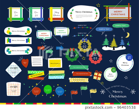 Christmas hand drawn headline icon set holy night Christmas hand drawn headline icon set holy night 96403538