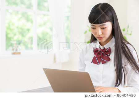 Female student Uniform Computer 96404480