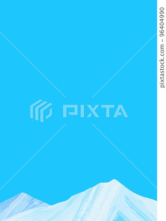 陽光明媚的雪山的圖像插圖（垂直） 96404990