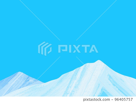 Image illustration of a sunny snowy mountain (horizontal) Image illustration of a sunny snowy mountain (horizontal) 96405757