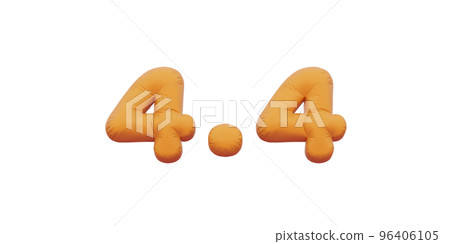 4.4 golden inflatable Helium foil numbers bread balloons style. 4.4 golden inflatable Helium foil numbers bread balloons style. 96406105