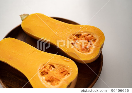 Butternut pumpkin cut side Butternut pumpkin cut side 96406636