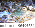 The transparent running water of Kinpusan River 96406784