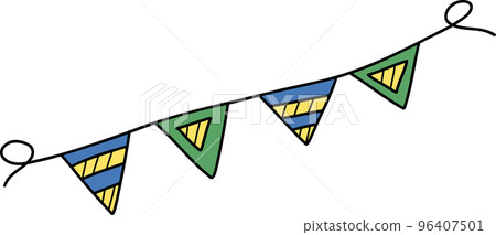 Hand Drawn ribbon for party illustration Hand Drawn ribbon for party illustration 96407501