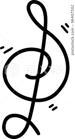 Hand Drawn musical notes illustration 96407502