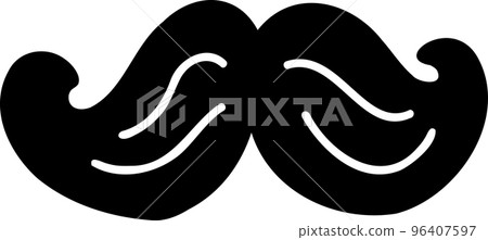 Hand Drawn fake mustache illustration 96407597