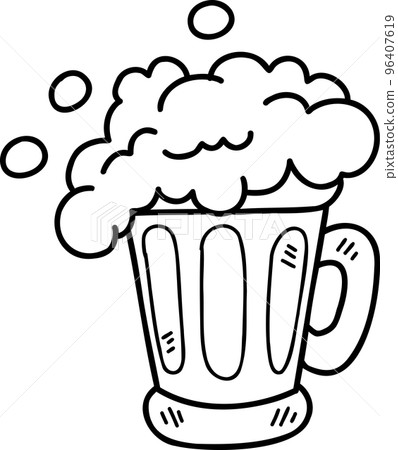 Hand Drawn beer glass illustration Hand Drawn beer glass illustration 96407619