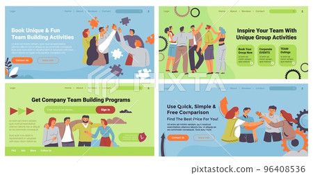 Landin banner set with teambuilding activities 96408536