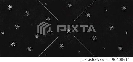 White snowflake drawing on black background White snowflake drawing on black background 96408615