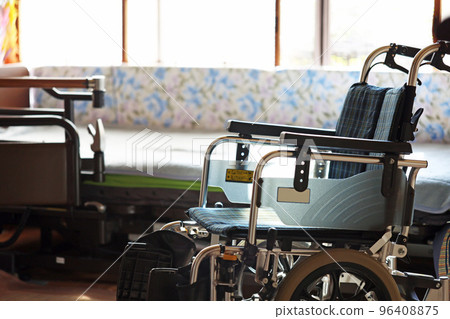 Small wheelchair for nursing care and electric nursing bed Small wheelchair for nursing care and electric nursing bed 96408875