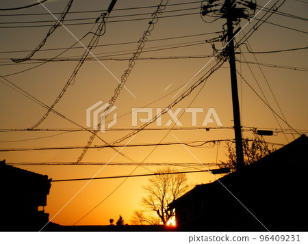 Silhouette of dusk Silhouette of dusk 96409231