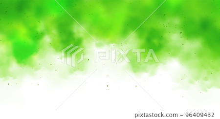 Green colorful smoke clouds isolated on white background, realistic mist effect, fog. Vapor in the air, steam flow. Vector illustration 96409432