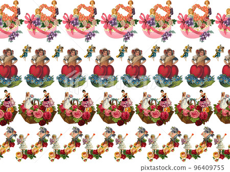 情人節復古拼貼線 96409755