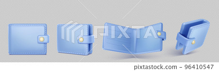 3d icon of wallet with pockets for money and cards 96410547