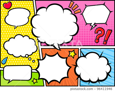 American comic style frame division background... - Stock Illustration ...
