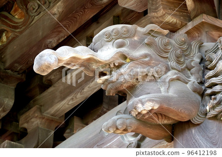 Australia temple Amidado gate gate carving 96412198