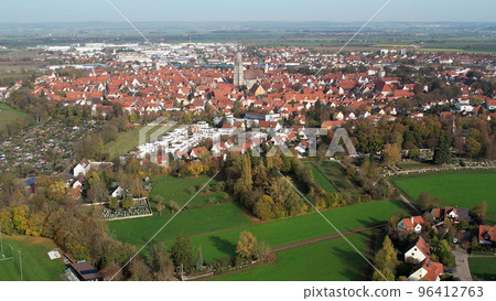 Nordlingen on the Romantic Road (drone aerial view) 96412763