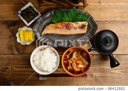 A table of one soup and two dishes A table of one soup and two dishes 96412882