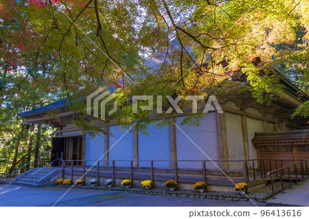 （岩手縣）世界遺產中尊寺金色堂奧堂秋 96413616