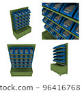Image of a screw rack in a factory 96416768