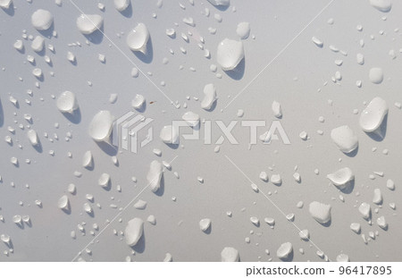 Water droplets perspective through white color surface good for multimedia content backgrounds 96417895