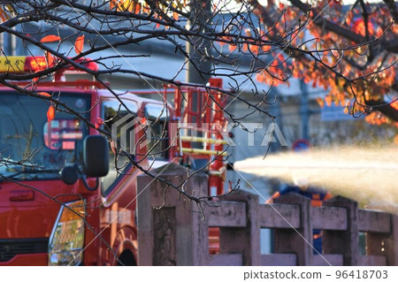 Fire engine water discharge check 96418703