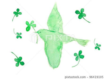 watercolor style flapping bird illustration material watercolor style flapping bird illustration material 96419105