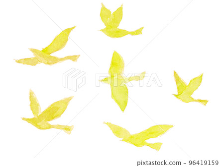 watercolor style flapping bird illustration material watercolor style flapping bird illustration material 96419159