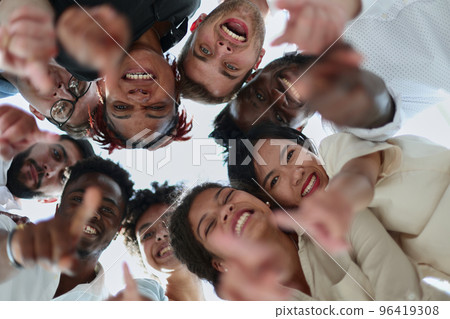 close up. portrait of a large group of diverse business people. close up. portrait of a large group of diverse business people. 96419308