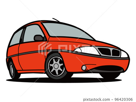 Nostalgic Italian compact car red car illustration Nostalgic Italian compact car red car illustration 96420306