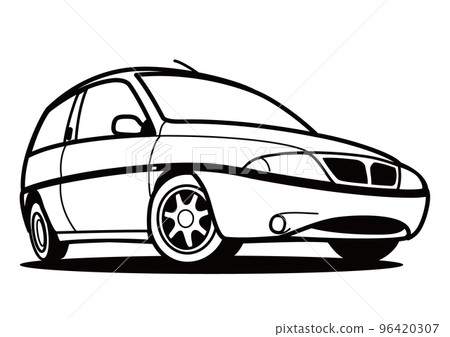 Nostalgic Italian compact car coloring style car illustration Nostalgic Italian compact car coloring style car illustration 96420307