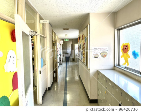 A play party held in a kindergarten classroom 96420730