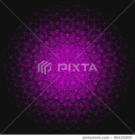 geometric pattern fractal sacred geometry colorful icon profile picture 96420800
