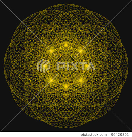 geometric pattern fractal sacred geometry colorful icon profile picture 96420801
