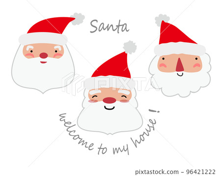 christmas santa face icon 96421222