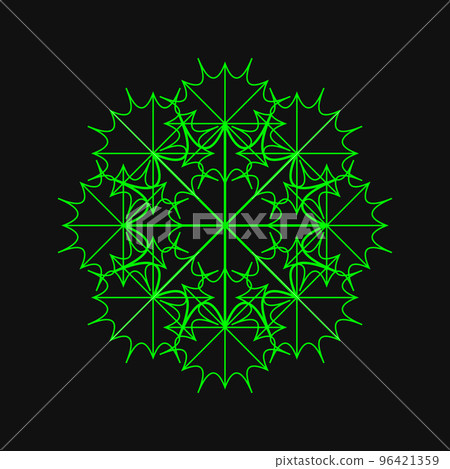 geometric pattern fractal sacred geometry colorful icon profile picture 96421359