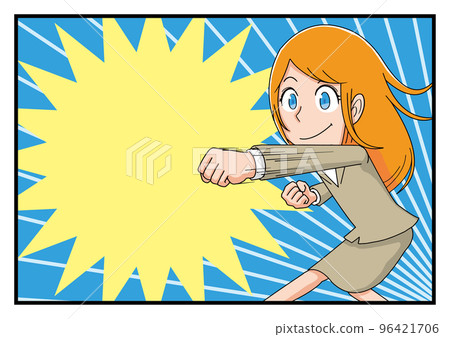 business woman punching 96421706