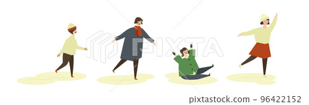 人們滑冰的插圖 96422152