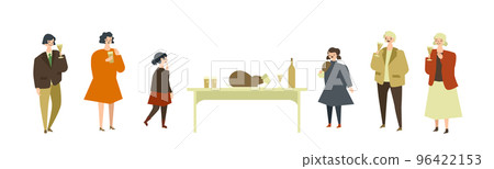 人們聚會的插圖 96422153